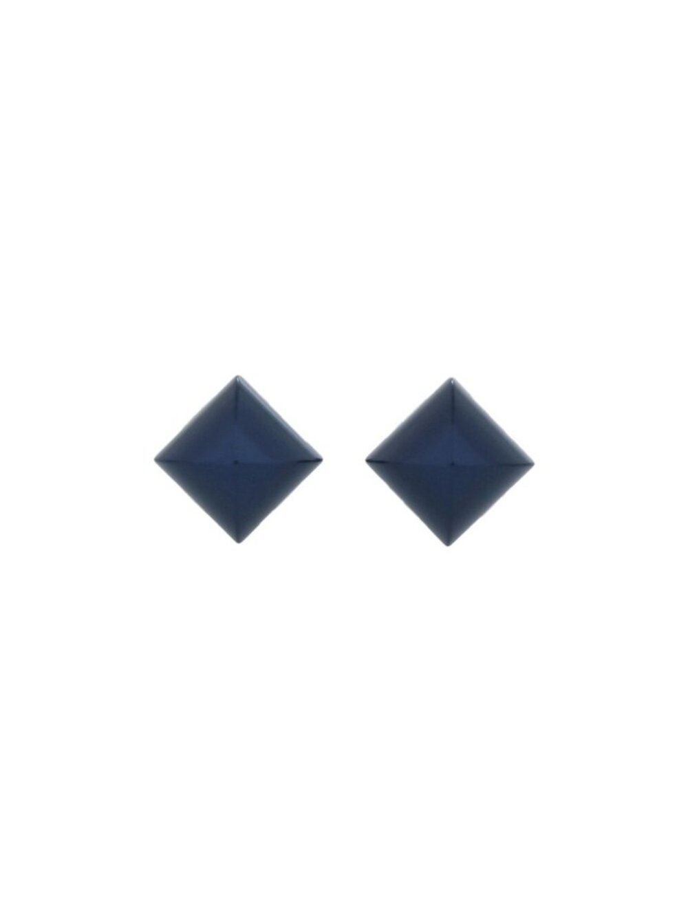 Hermes Medor Reversible Metal Navy Gold Earrings